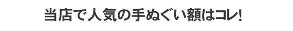 当店人気の手ぬぐい額はこちら