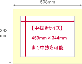 最大中抜きサイズ